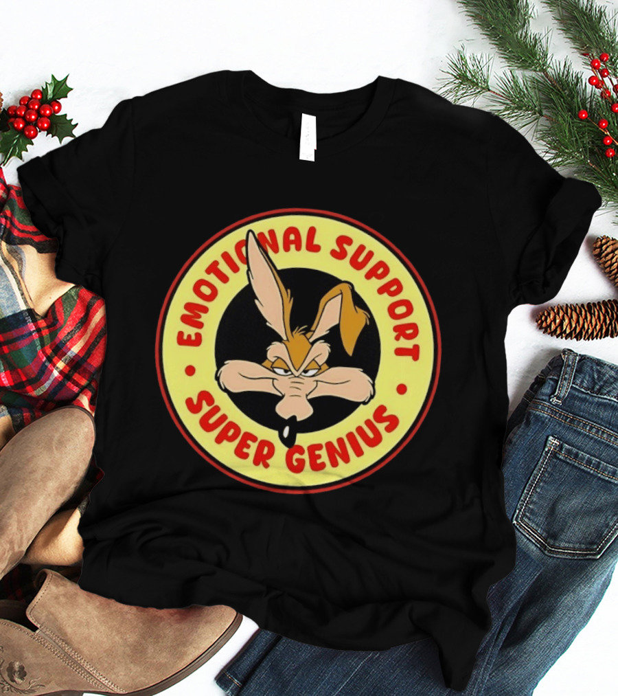 Wile E Coyote Emotional Support Super Genius T-Shirt