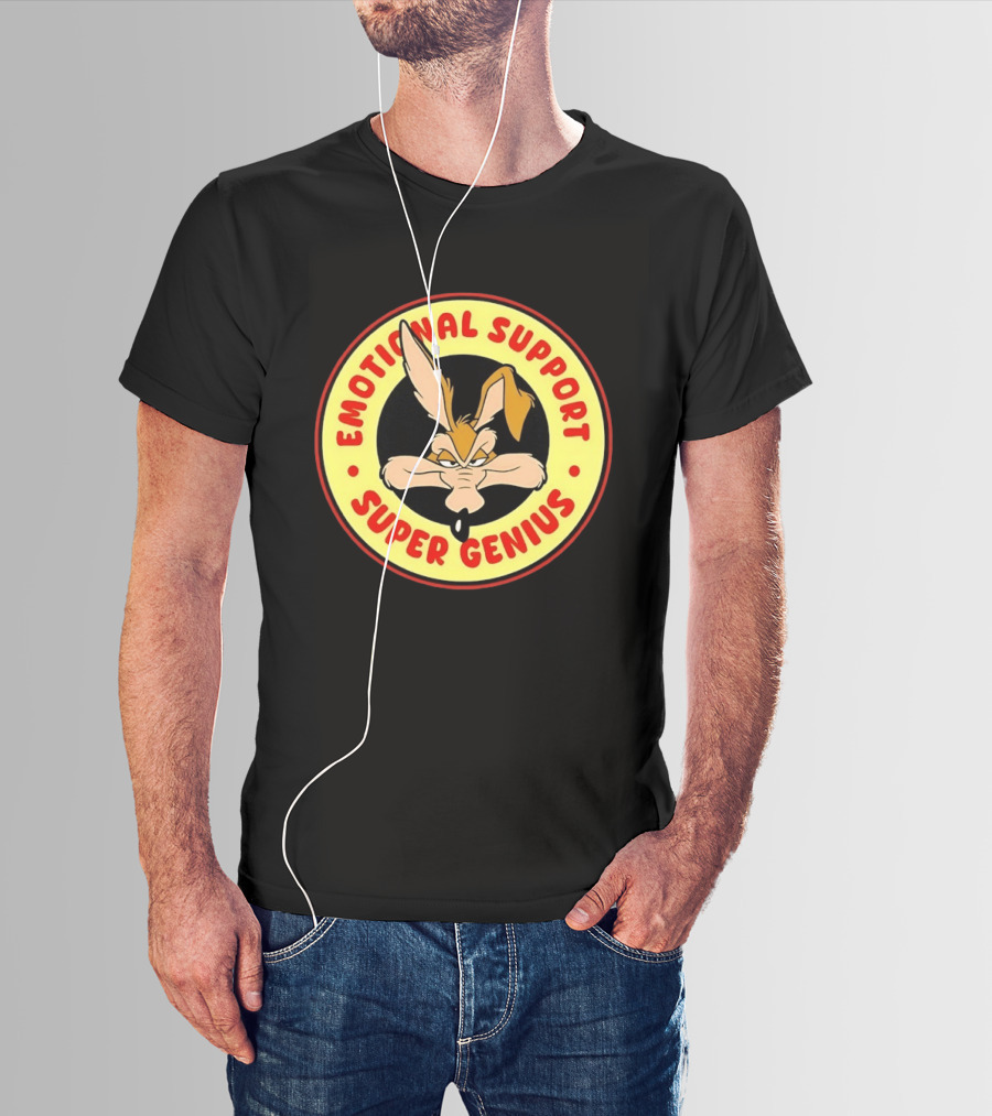 Wile E Coyote Emotional Support Super Genius T-Shirt