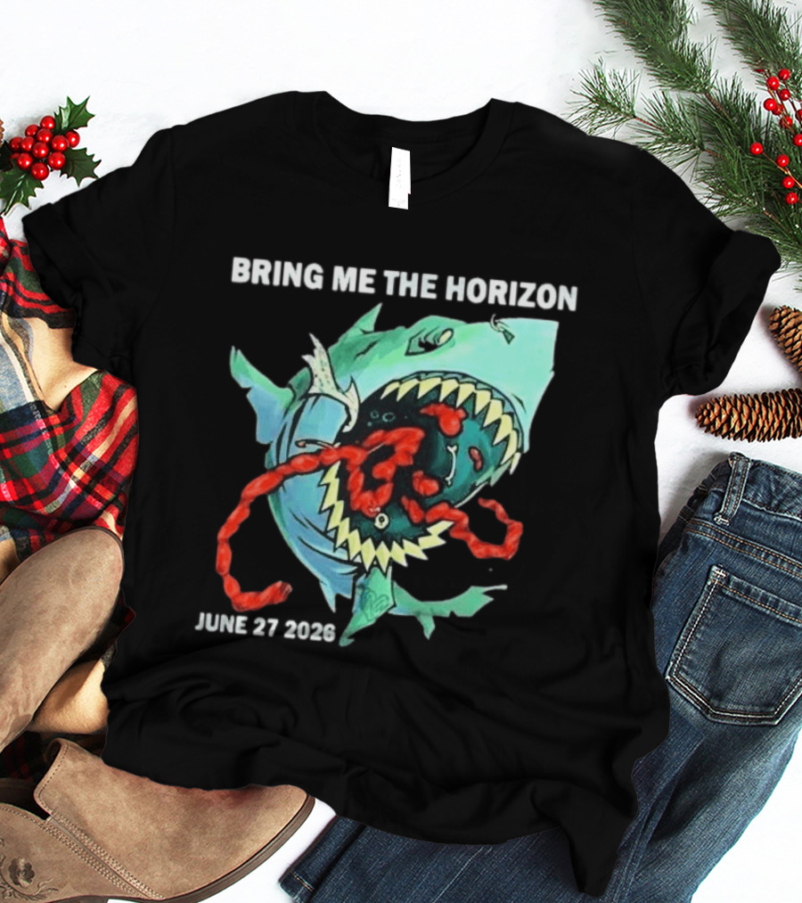 Bring Me The Horizon June 27 2026 Shark Graphic Copenhell Festival European Summer Shows T-Shirt