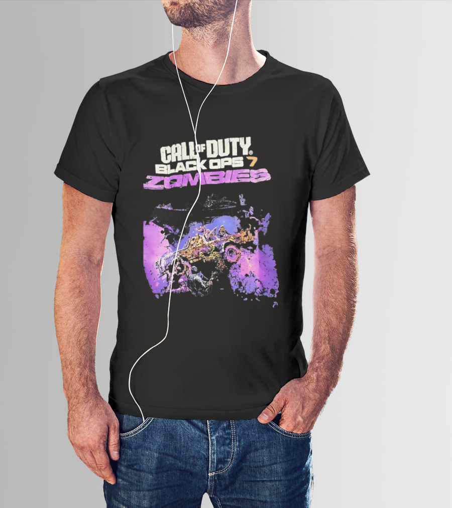 Call Of Duty Black Ops 7 Zombies Paint Splatter Artwork Gaming T-Shirt