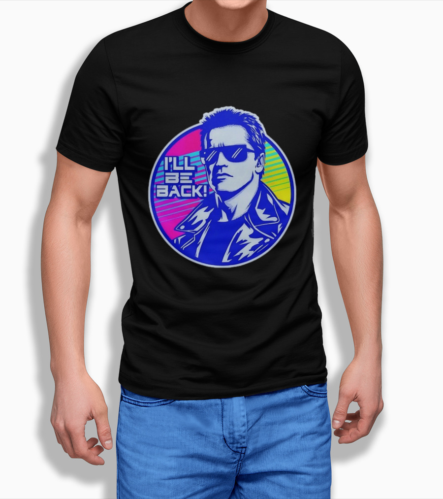 I'll Be Back Terminator Retro Neon T-Shirt