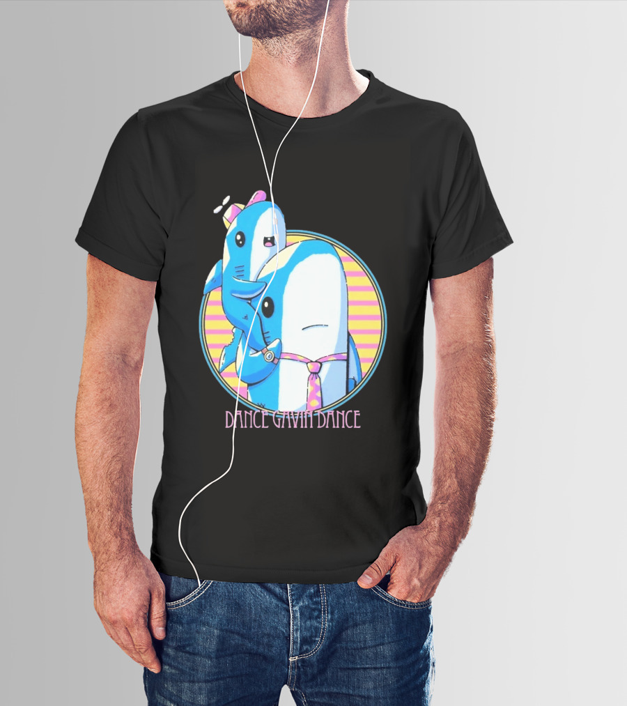 Dance Gavin Dance Shark Dad Cute Cartoon Marine Life Duo T-Shirt