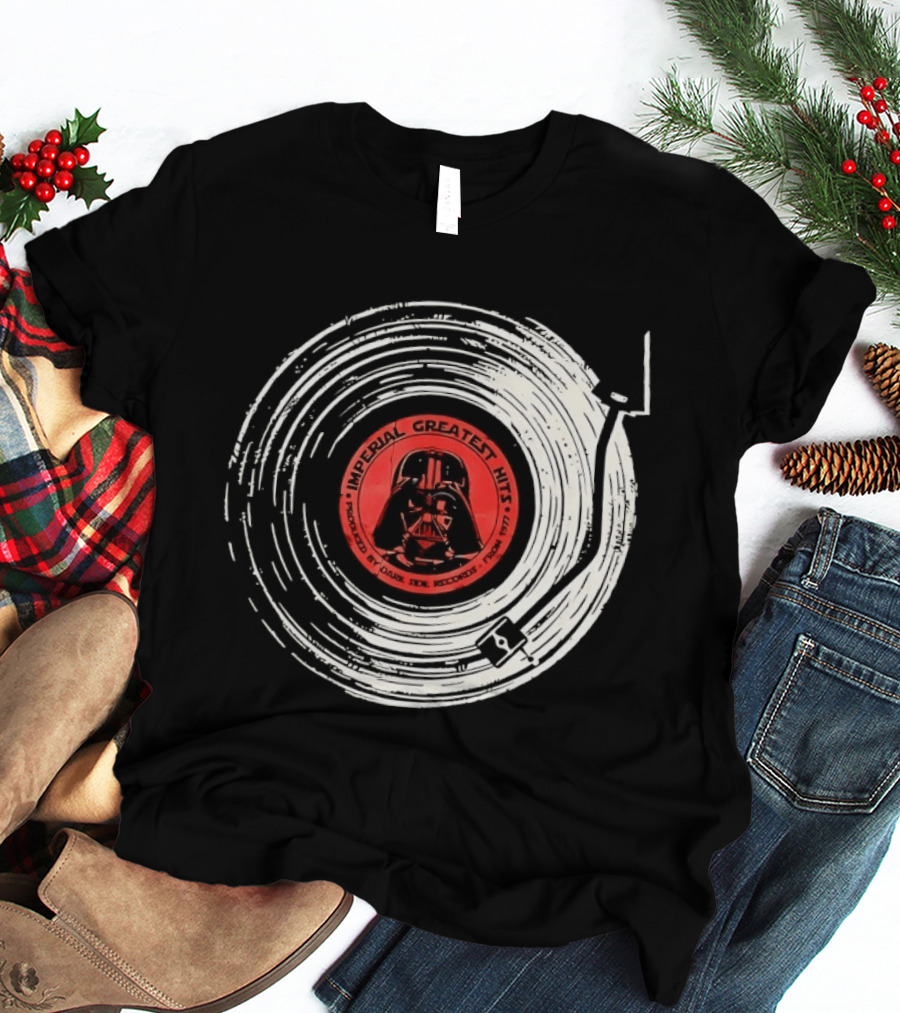 Darth Vader Imperial Greatest Hits Vinyl Record Star Wars Dark Side Records T-Shirt