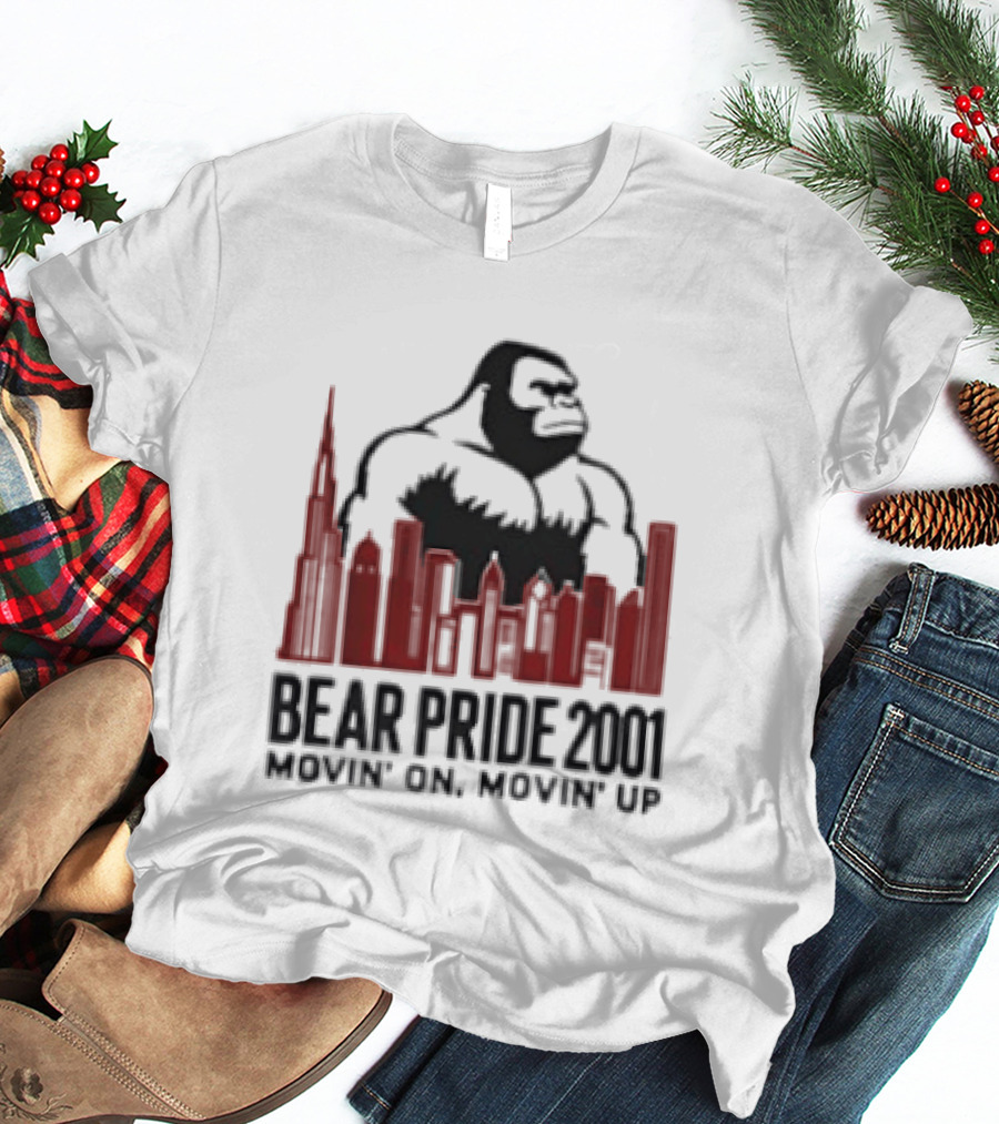 Bear Pride 2001 Movin' On Movin' Up Gorilla Skyline Cityscape T-Shirt