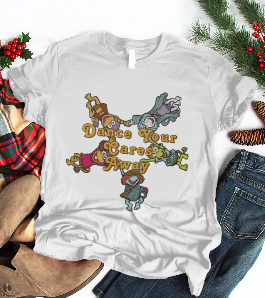 Dance Your Cares Away Fraggle Rock Characters Fun Pose T-Shirt