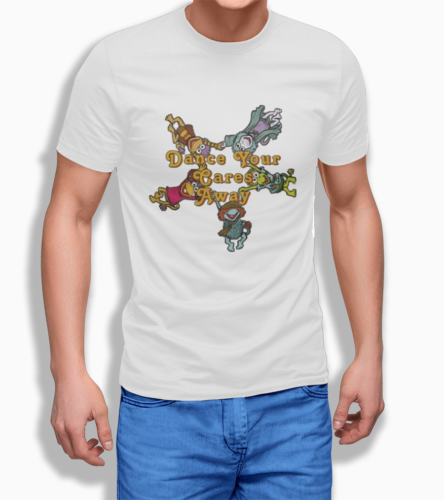 Dance Your Cares Away Fraggle Rock Characters Fun Pose T-Shirt