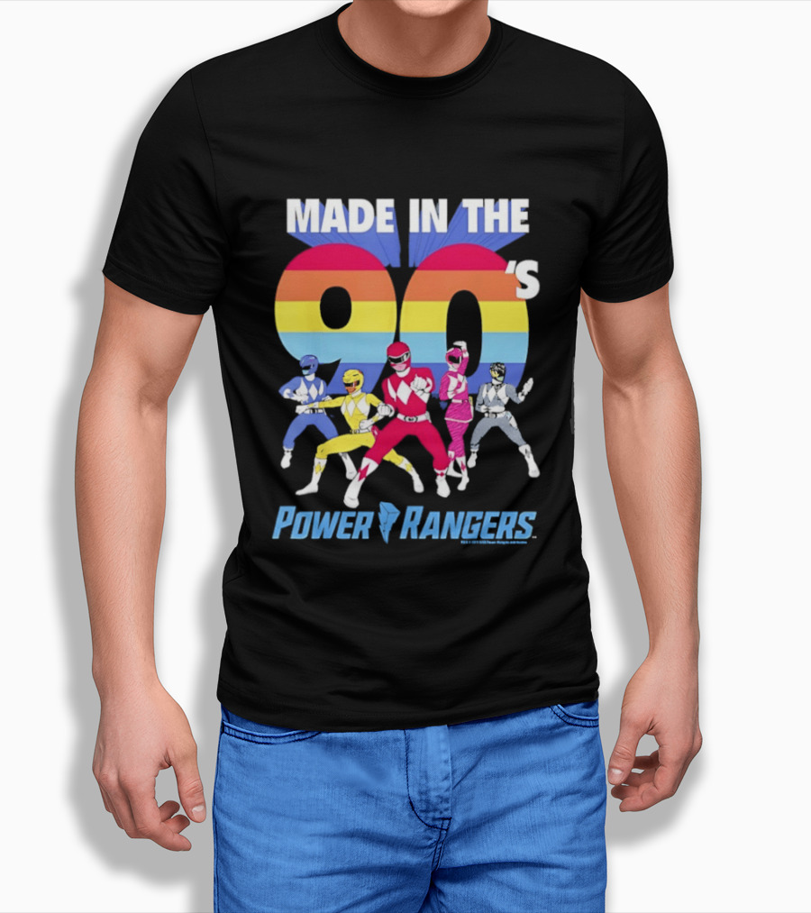 Power Rangers Made In The 90's Mighty Morphin Retro Team T-Shirt