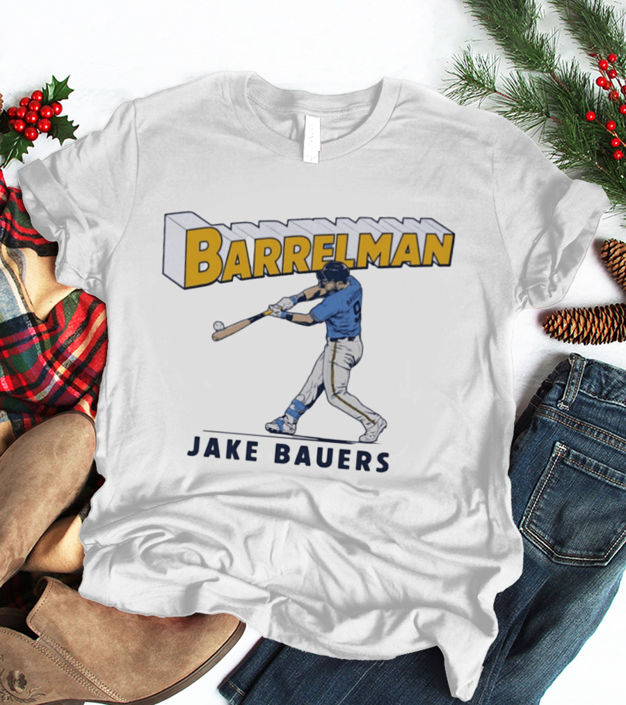 Barrelman Jake Bauers Baseball MLB Player T-Shirt