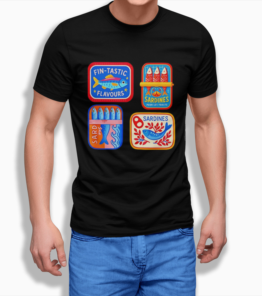 Fin Tastic Flavours Sardines Pour Les Toasts Sardines Sard Under The Sea T-Shirt
