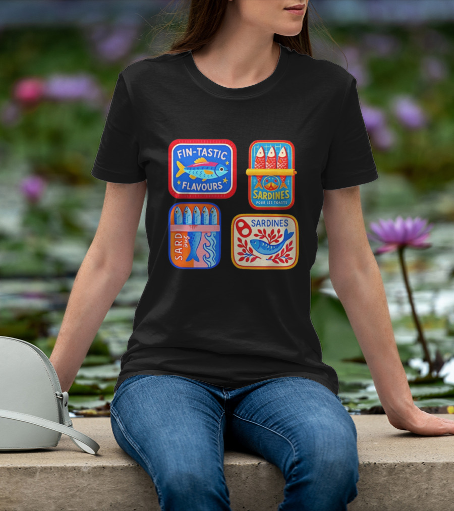 Fin Tastic Flavours Sardines Pour Les Toasts Sardines Sard Under The Sea T-Shirt