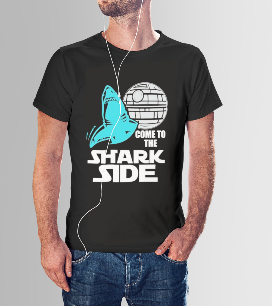 Come To The Shark Side With Death Star T-Shirt
