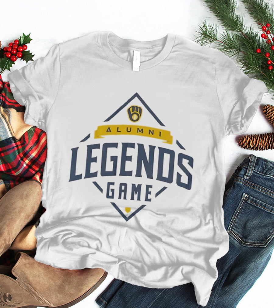 Milwaukee Brewers Alumni Legends Game Logo Baseball Event T-Shirt