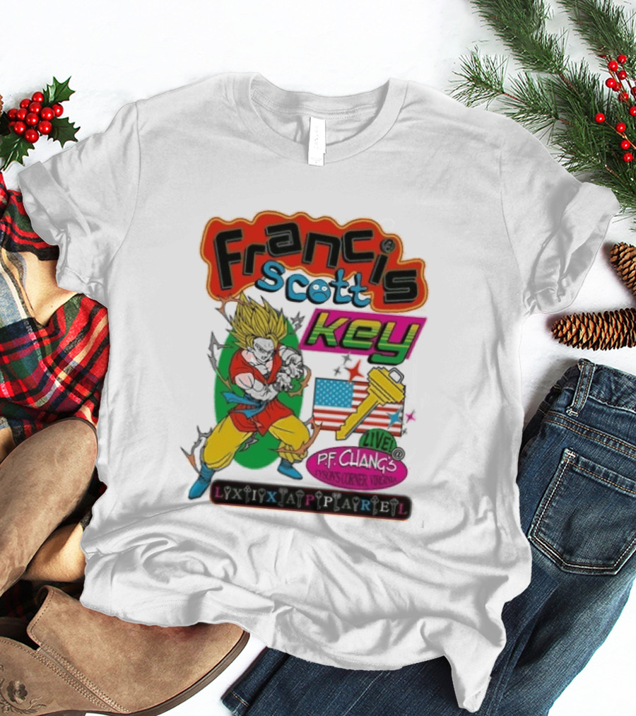 Francis Scott Key Son Goku LAXP Apparel Pf Chang's Tysons Corner Virginia 1814 T-Shirt