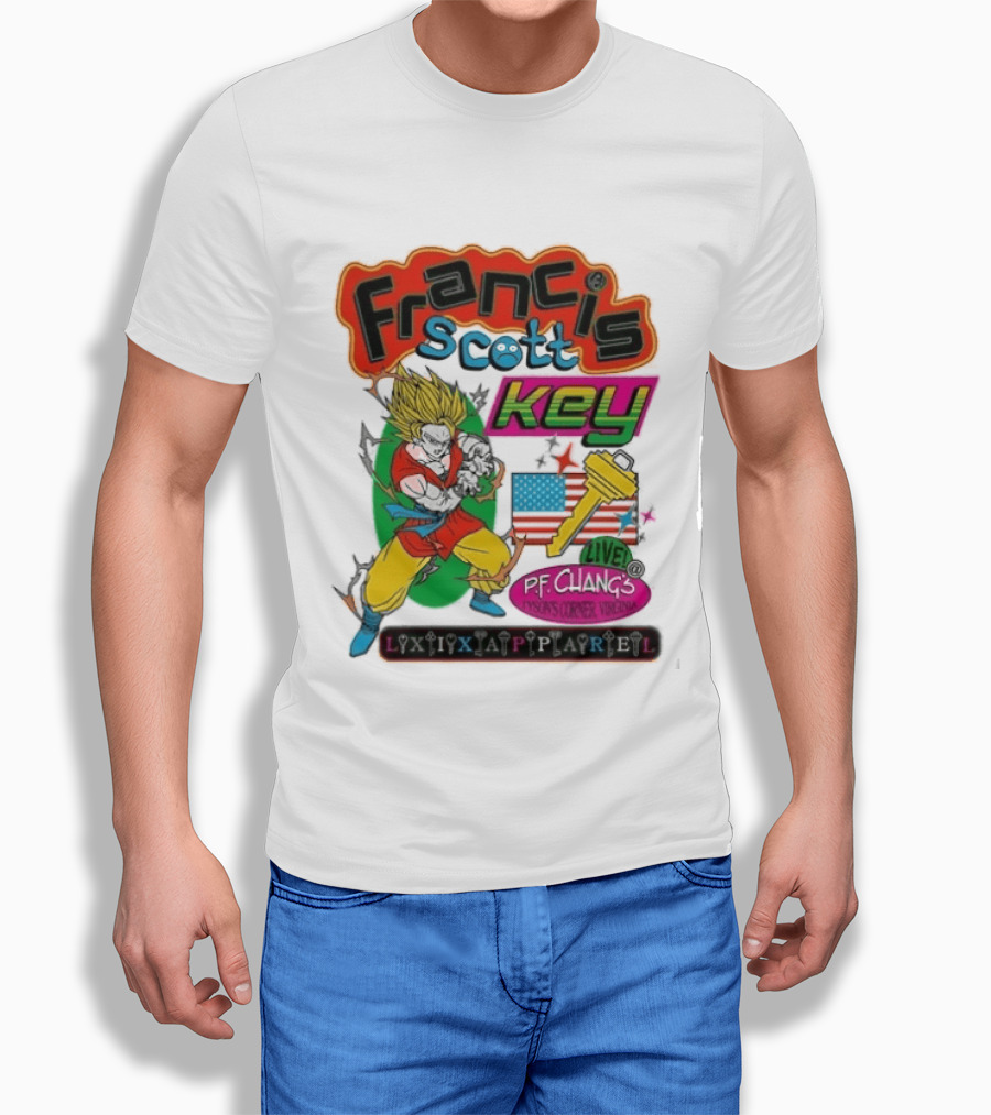 Francis Scott Key Son Goku LAXP Apparel Pf Chang's Tysons Corner Virginia 1814 T-Shirt