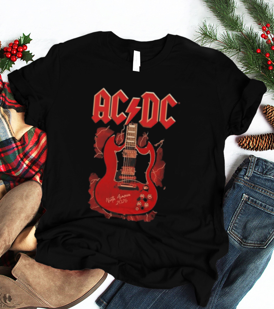 ACDC PWR Up Tour 2026 North America Angus Guitar Electro T-Shirt