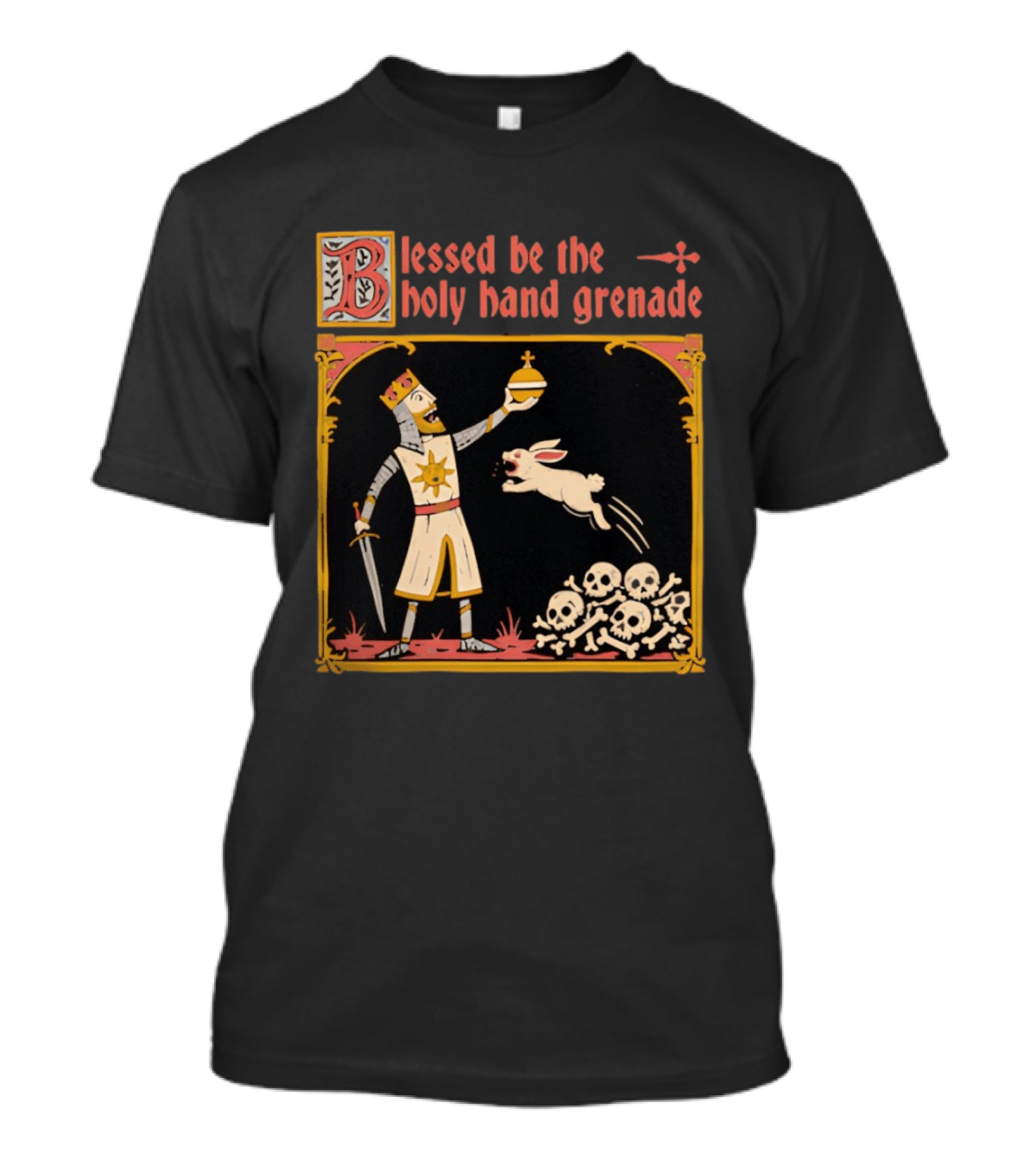 Blessed Be The Holy Hand Grenade Monty Python Knight T-Shirt