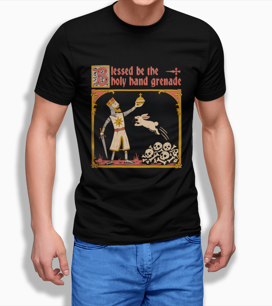 Blessed Be The Holy Hand Grenade Monty Python Knight T-Shirt