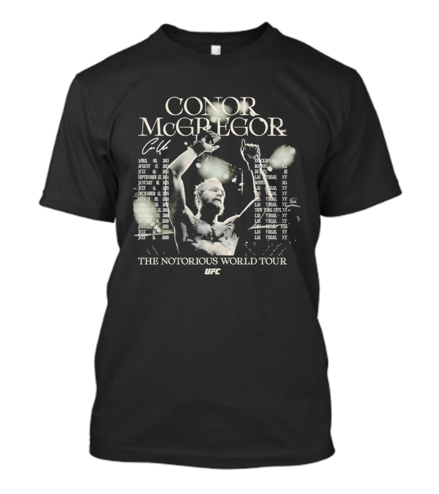 Conor McGregor The Notorious World Tour 2018 T-Shirt