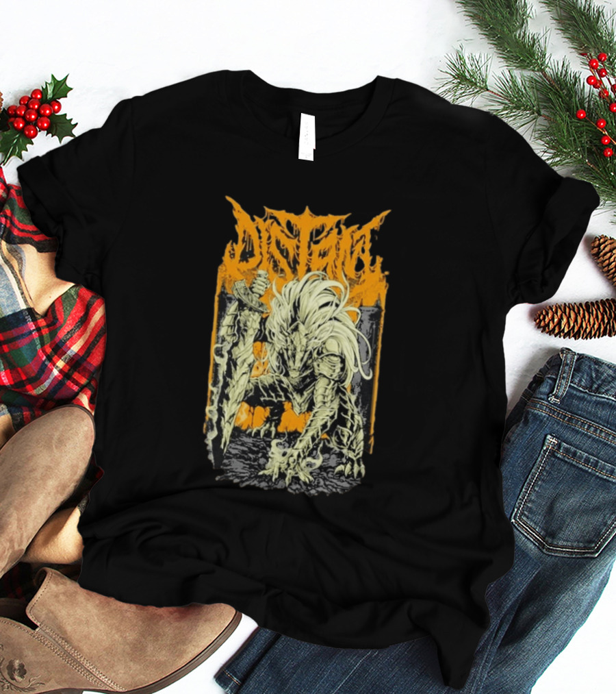Distant Black Blade Dark Fantasy Warrior With Sword T-Shirt