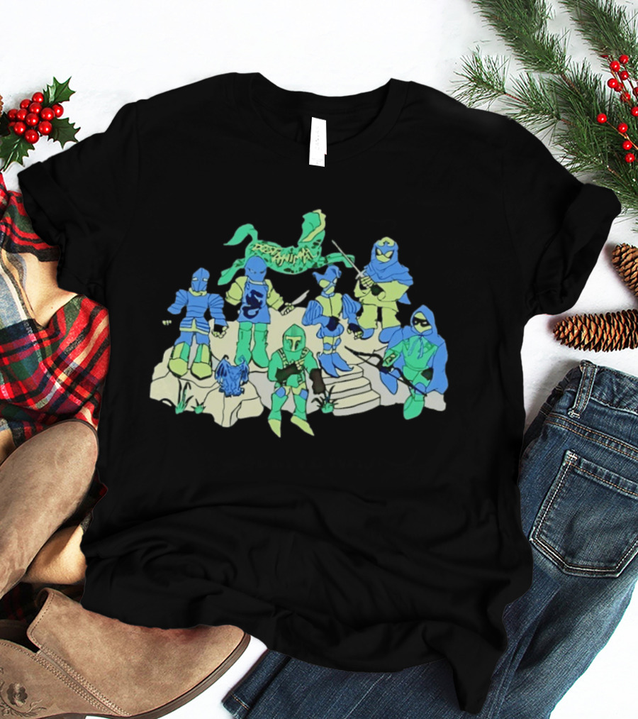 Dungeon Animal Fantasy Knight Warriors Group T-Shirt