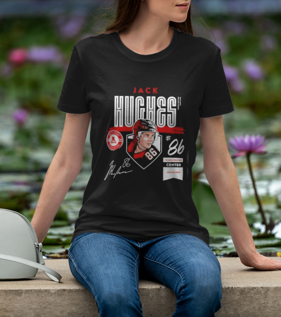 Jack Hughes NHLPA Signature 2023 All Star Center #86 T-Shirt
