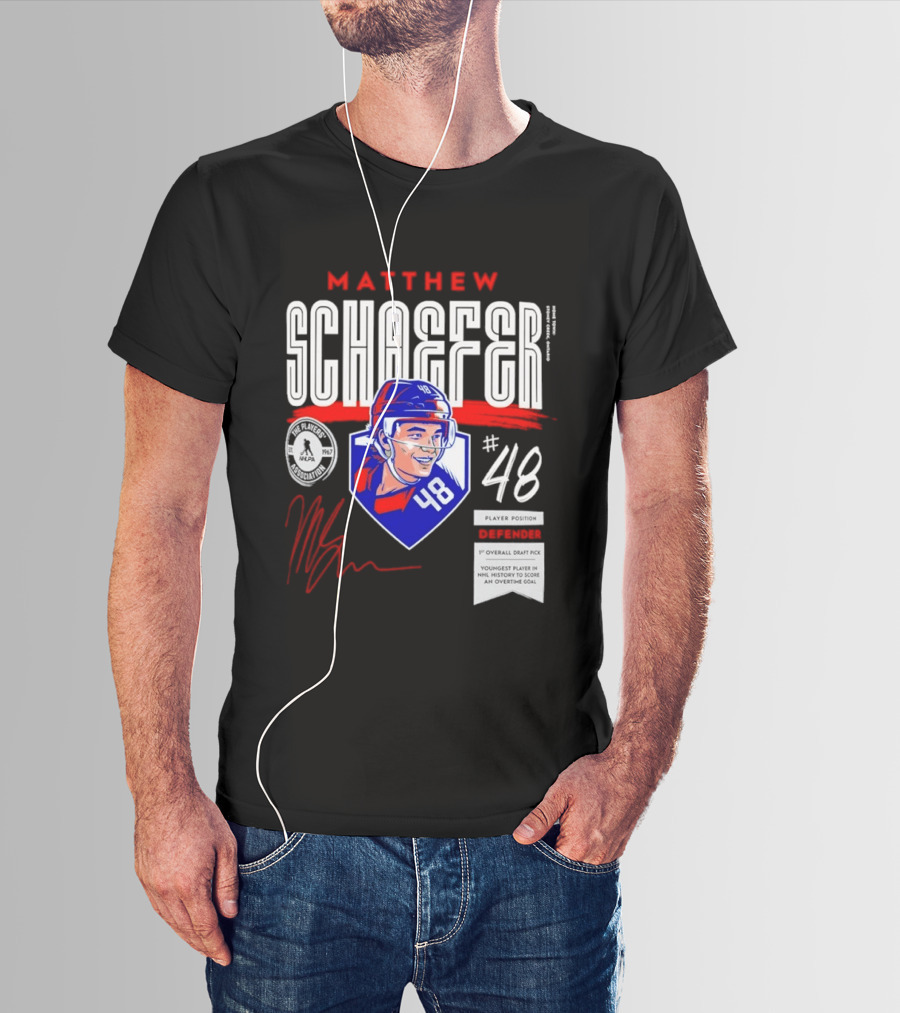 Matthew Schaefer No 48 NHLPA Defender 1st Overall Draft Pick T-Shirt