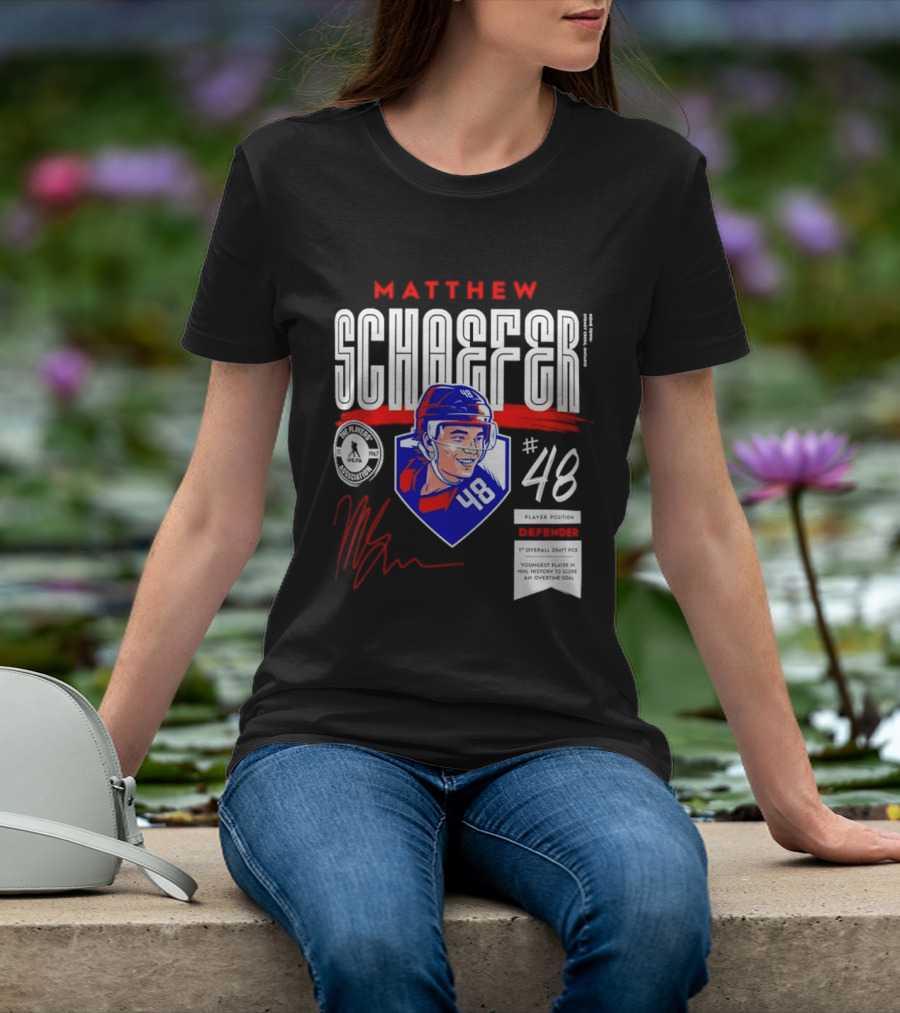 Matthew Schaefer No 48 NHLPA Defender 1st Overall Draft Pick T-Shirt