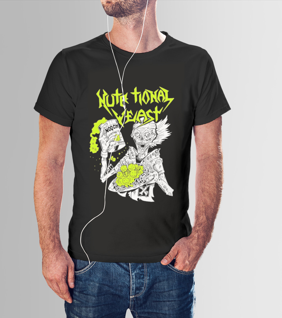 Nutritional Yeast Nooch Vegan Yummy B12 Skeleton T-Shirt