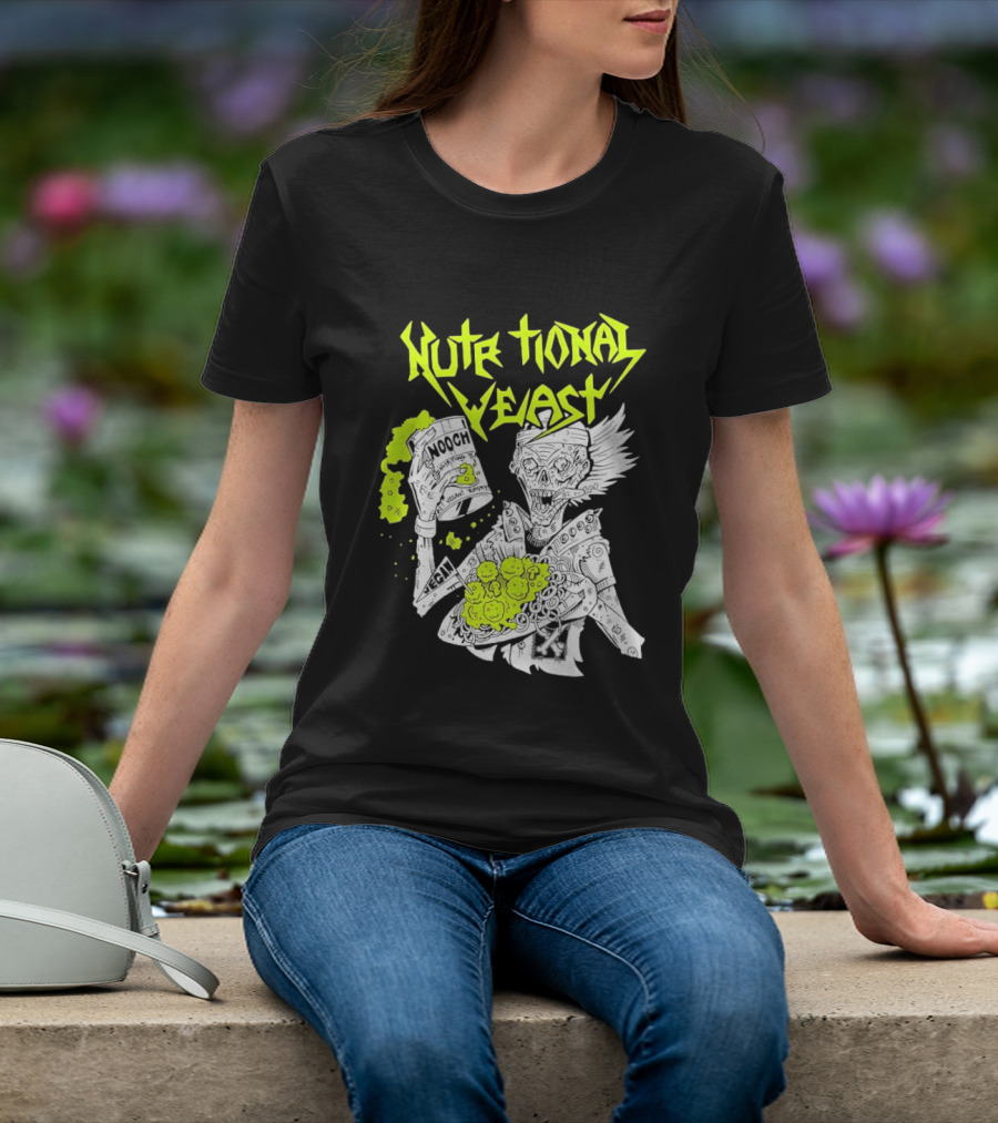 Nutritional Yeast Nooch Vegan Yummy B12 Skeleton T-Shirt