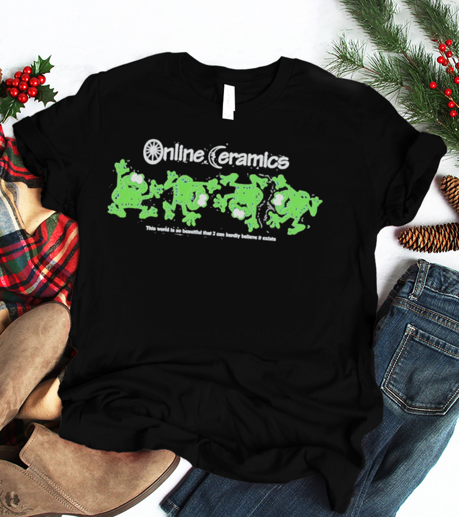 Online Ceramics Frogs This World Is So Beautiful Eco Friendly Clothing T-Shirt