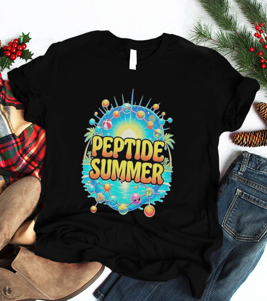 Peptide Summer Tropical Molecular Science Beach Vibe T-Shirt