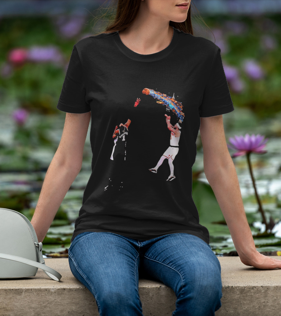 Wembanyama Vs New York Basketball Player Dynamic Showdown T-Shirt