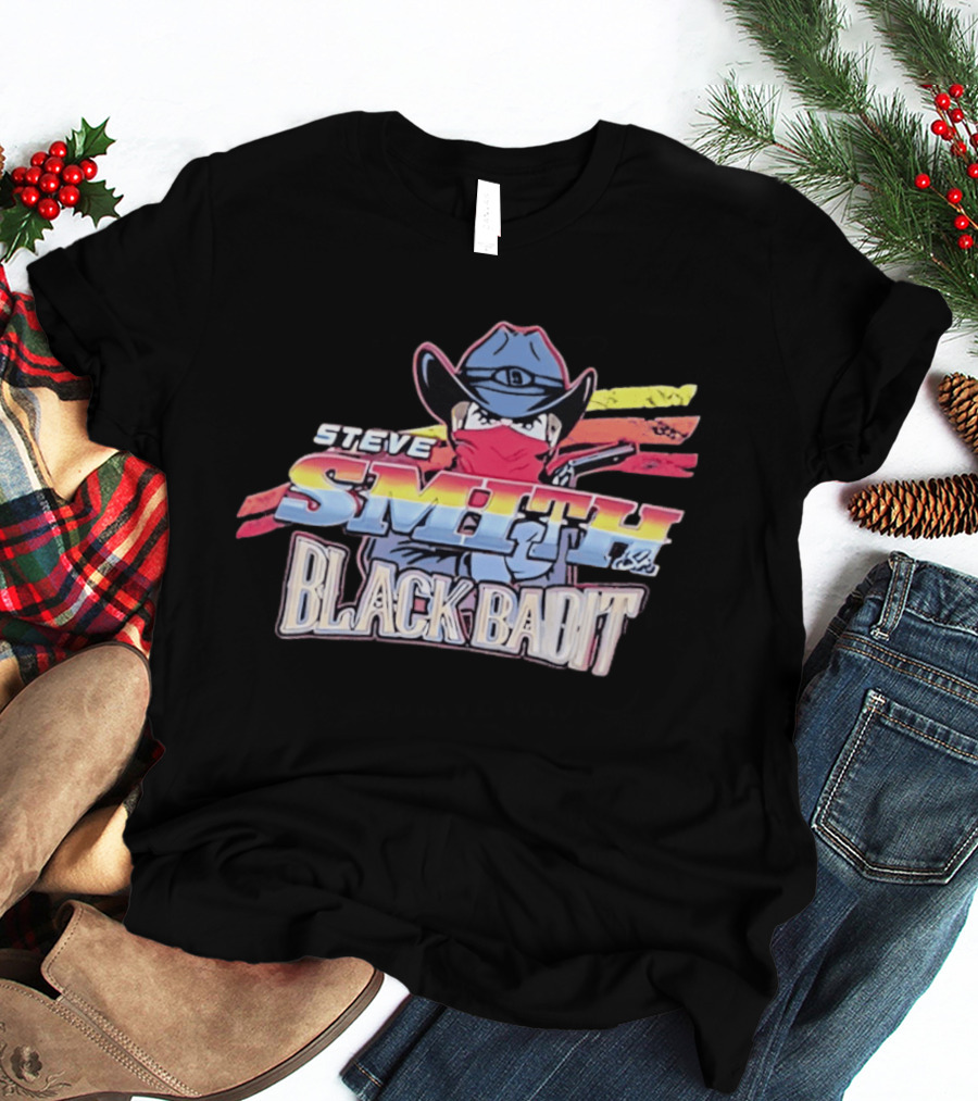 Steve Smith Sr Black Badit Cowboy With Bandana Football T-Shirt