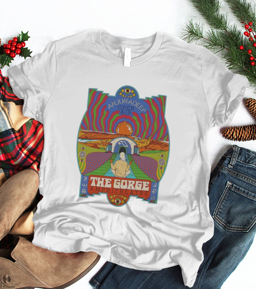 Anjunadeep Open Air The Gorge Amphitheatre Psychedelic Landscape T-Shirt
