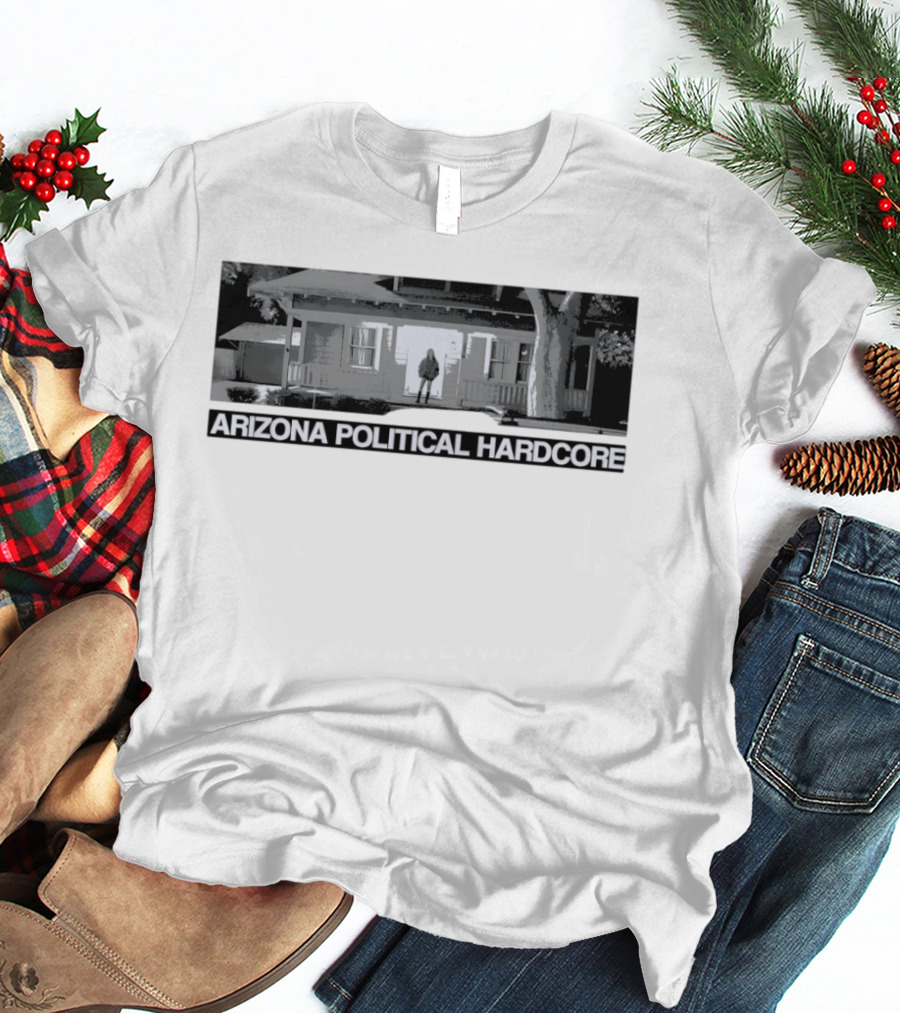 Arizona Political Hardcore House Black And White T-Shirt