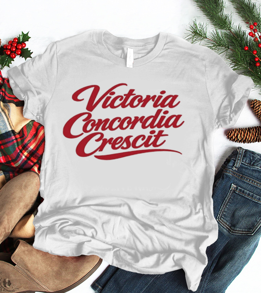 Victoria Concordia Crescit Arsenal Motto Latin T-Shirt