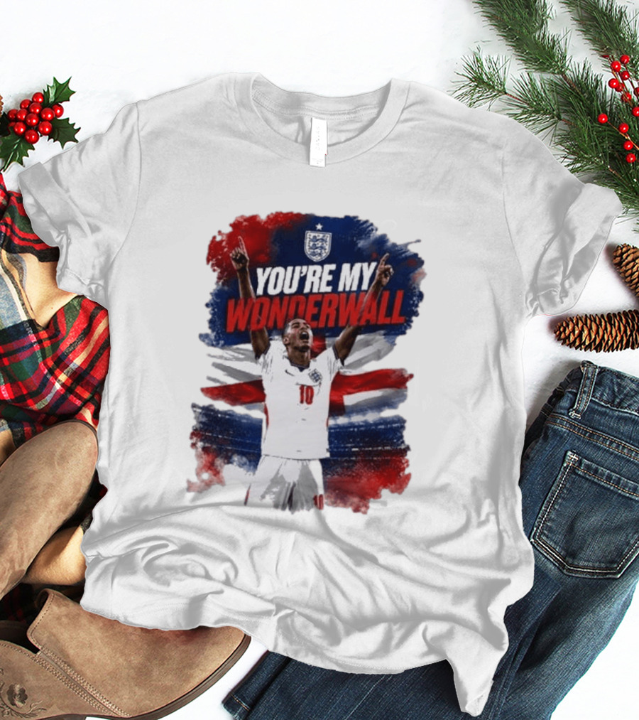 Jude Bellingham England National Team You're My Wonderwall England Flag Football Star Celebration T-Shirt