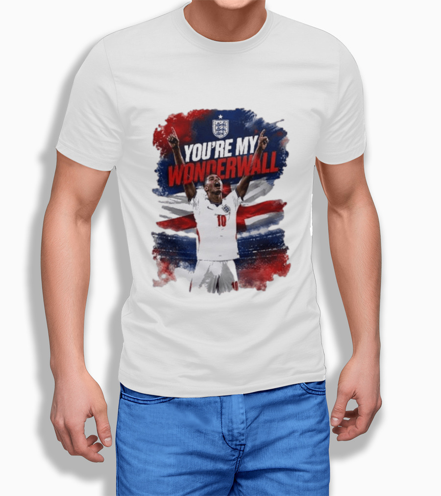 Jude Bellingham England National Team You're My Wonderwall England Flag Football Star Celebration T-Shirt