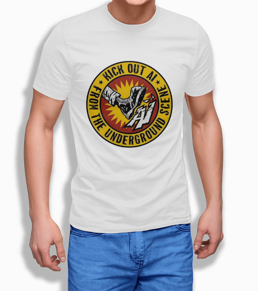 Kick Out AI From The Underground Scene Anti AI T-Shirt