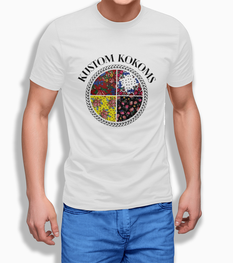Kustom Kokoms Est 2024 Floral Kokom Patchwork T-Shirt