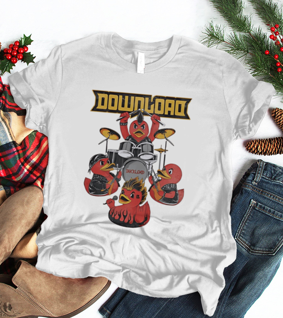 Download Festival Duck Band Rock Drummers T-Shirt