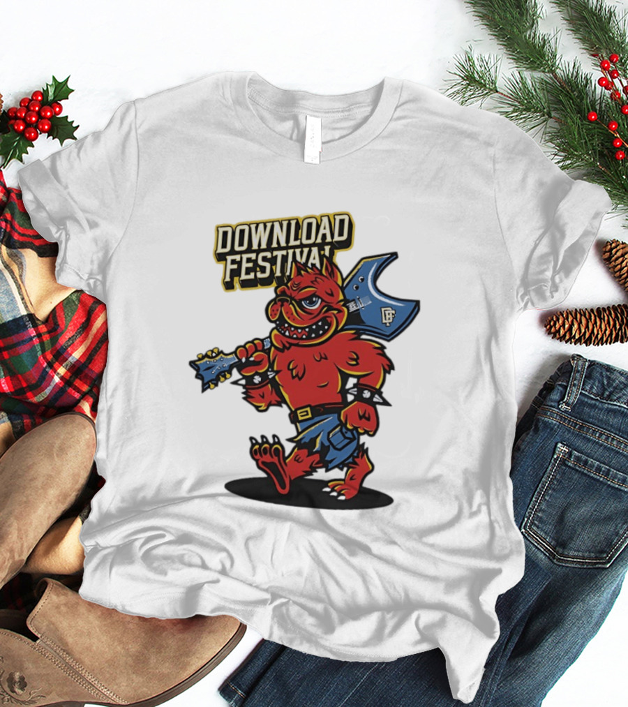 Download Festival Hellhound Character With Guitar T-Shirt