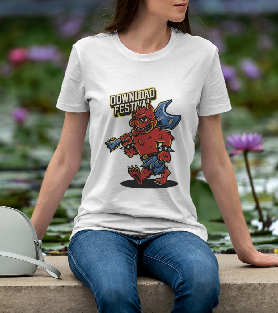 Download Festival Hellhound Character With Guitar T-Shirt