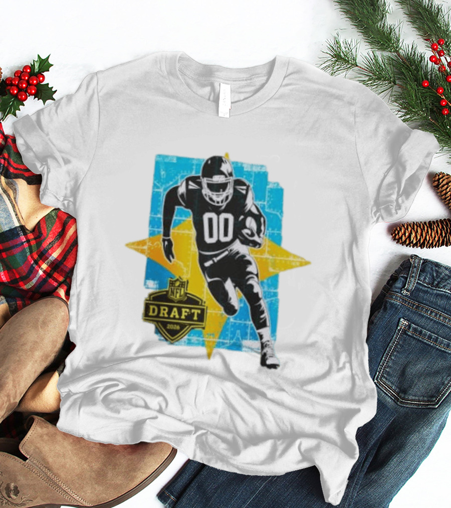 NFL Draft 2026 Football Player Jersey Number 00 T-Shirt