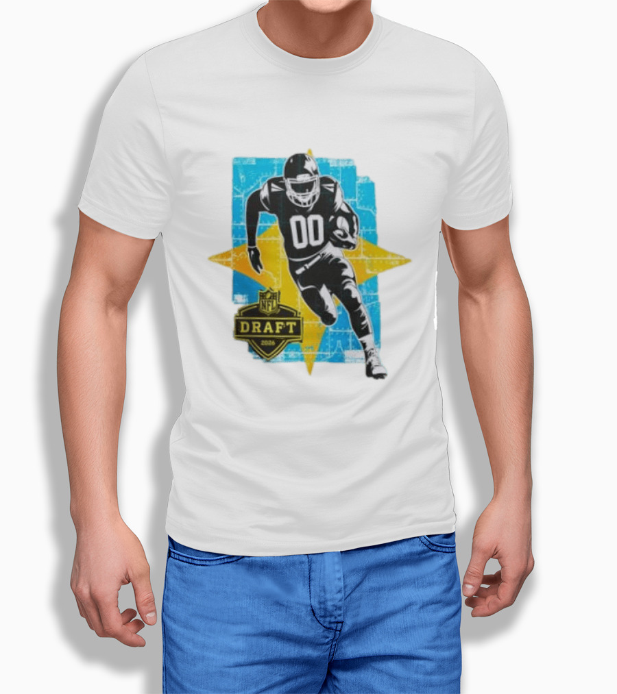 NFL Draft 2026 Football Player Jersey Number 00 T-Shirt