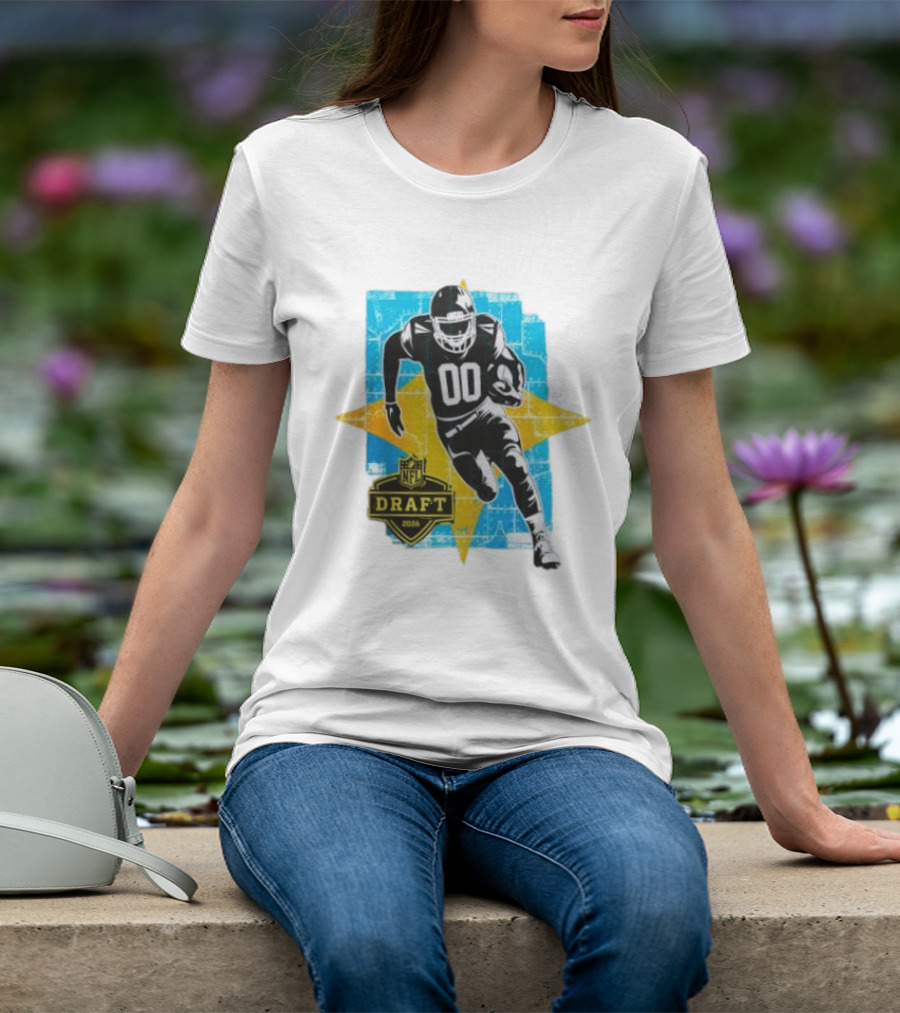 NFL Draft 2026 Football Player Jersey Number 00 T-Shirt