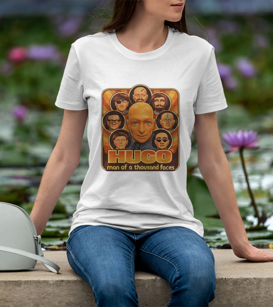 Hugo Man Of A Thousand Faces Ventriloquist Dummy Mask Collection T-Shirt