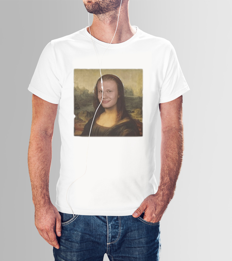Mona Lisa Erling Haaland Meme Face Fusion T-Shirt