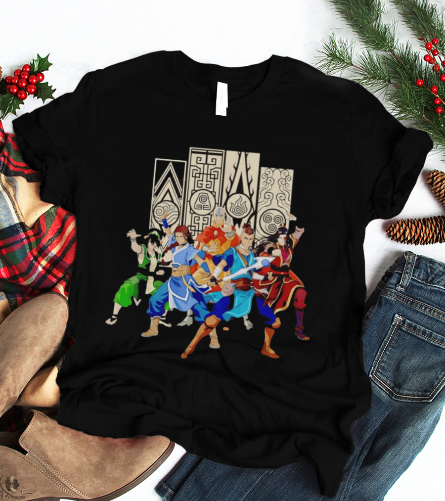 Avatar The Last Airbender Team Aang Katara Sokka Toph Zuko Iroh T-Shirt