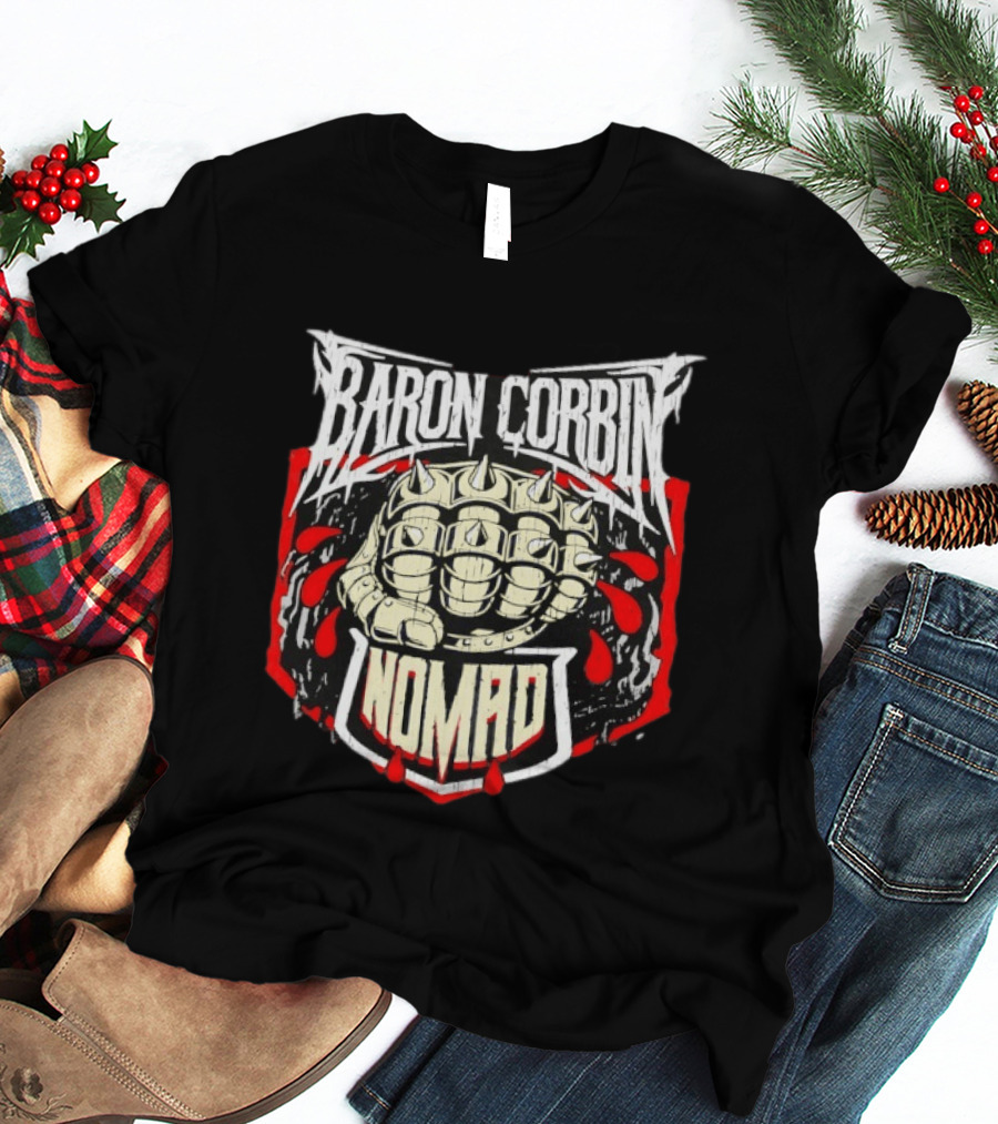 Baron Corbin Nomad Spiked Fist WWE Wrestling T-Shirt